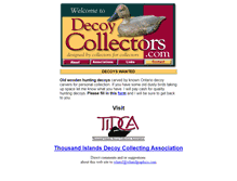 Tablet Screenshot of decoycollectors.com